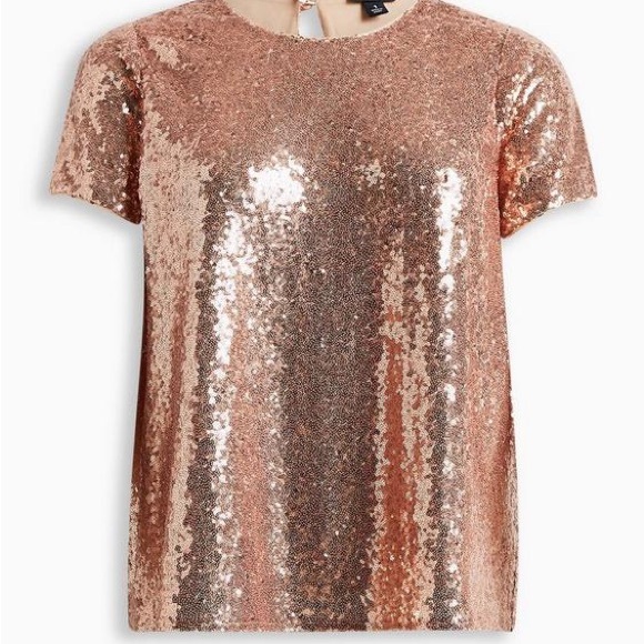 Torrid Champagne/ rose gold Sequin tunic - Picture 1 of 7